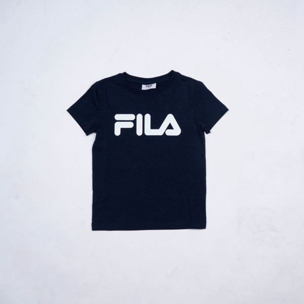 Camisetas Manga Corta Fila Niños Azul Marino - Mono Deckle - España 483609ALY